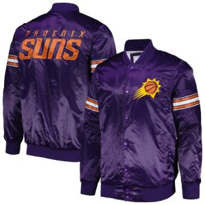 Phoenix Suns Starter Purple Pick And Roll Satin Varsity Jacket