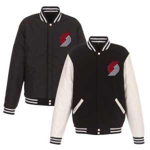 Portland Trail Blazers Jh Design Reversible Fleece Jacket